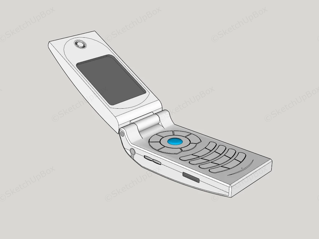 Old Flip Phone sketchup model preview - SketchupBox