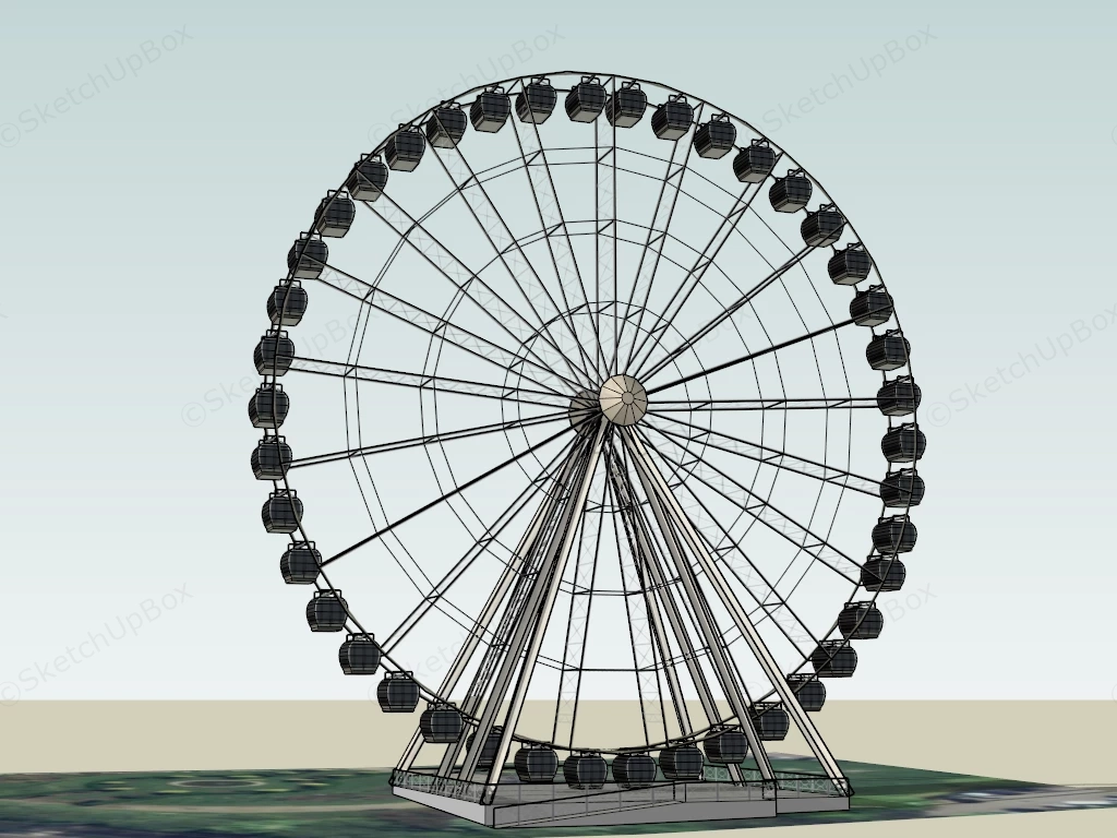 Giant Ferris Wheel sketchup model preview - SketchupBox