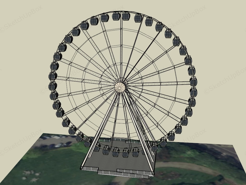 Giant Ferris Wheel sketchup model preview - SketchupBox