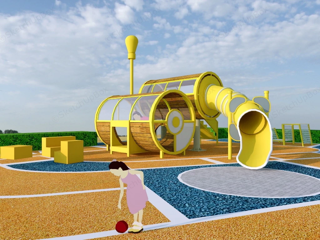 Playground Slide Design sketchup model preview - SketchupBox