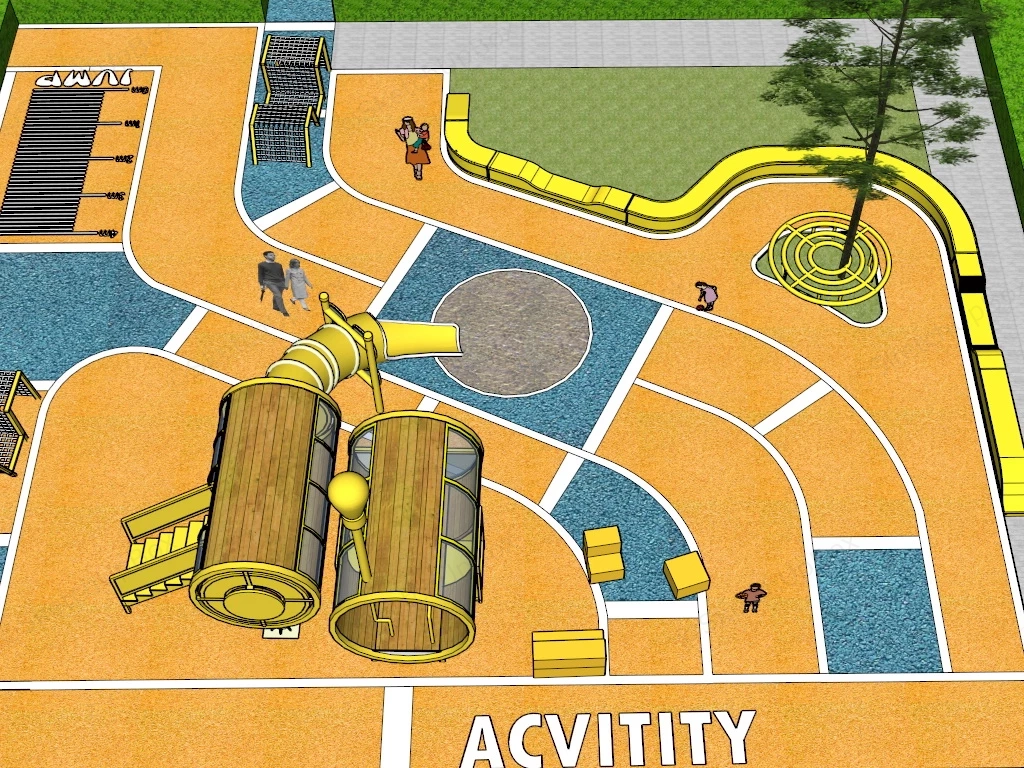 Playground Slide Design sketchup model preview - SketchupBox