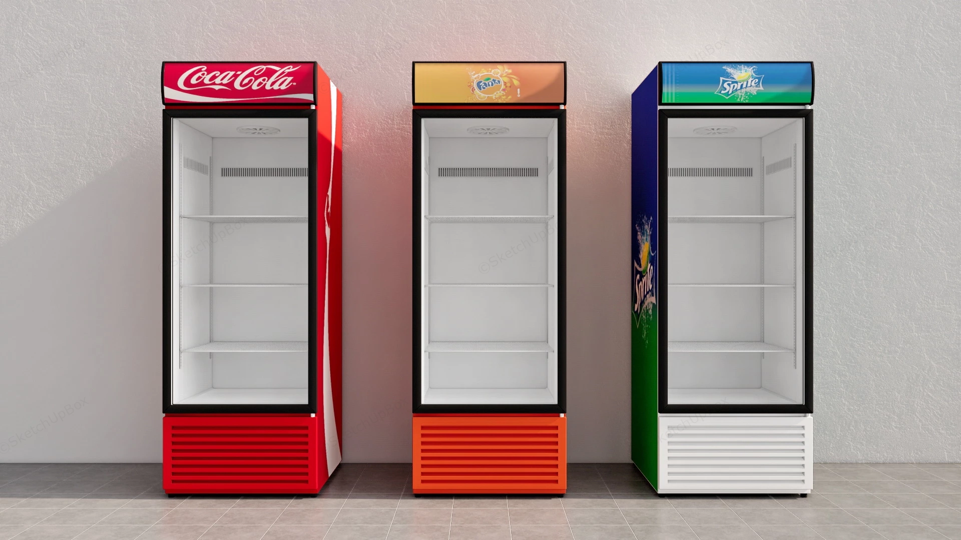 Commercial Beverage Cooler sketchup model preview - SketchupBox