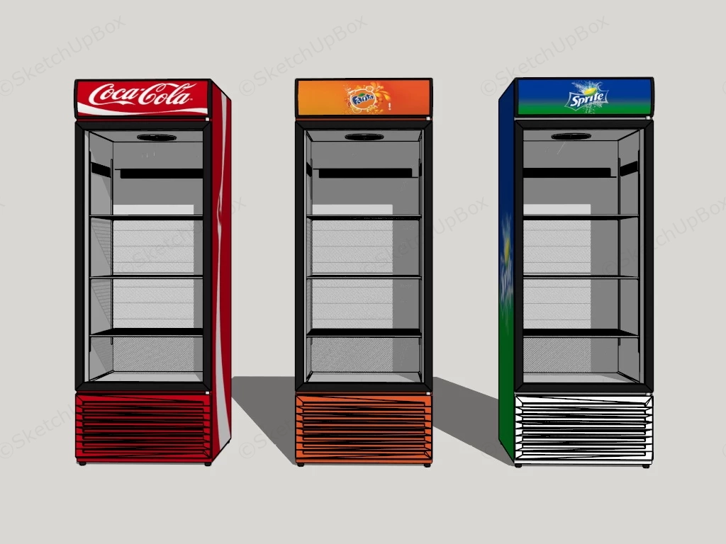 Commercial Beverage Cooler sketchup model preview - SketchupBox