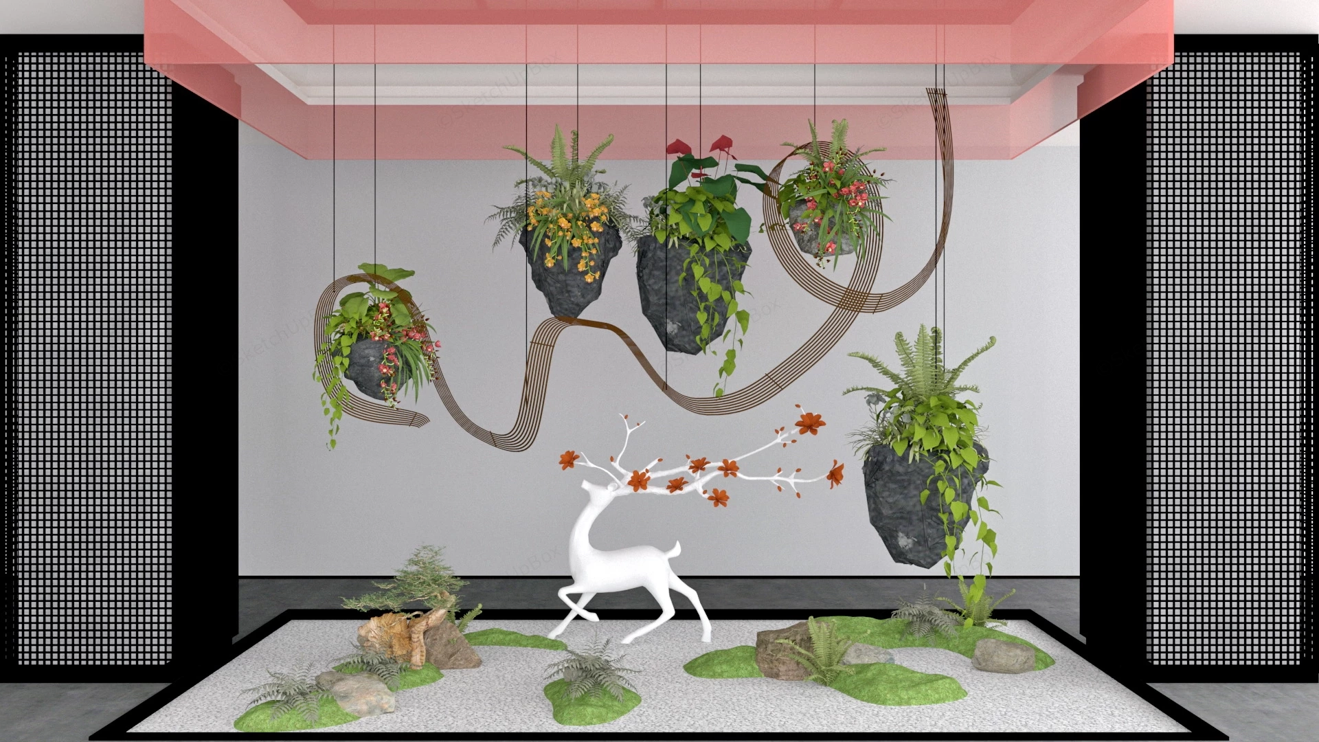 Amazing Indoor Garden sketchup model preview - SketchupBox
