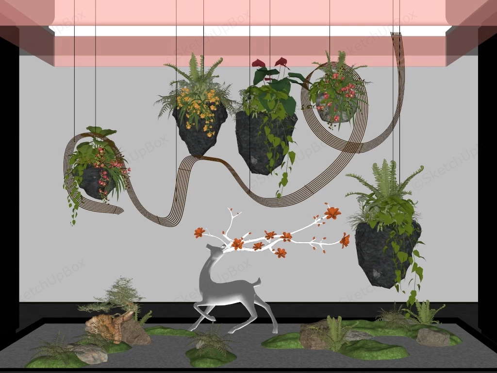 Amazing Indoor Garden sketchup model preview - SketchupBox