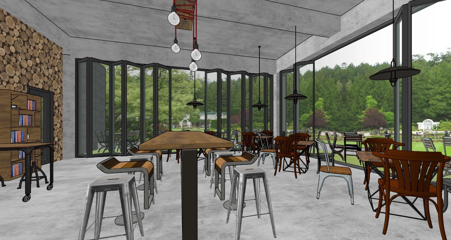 Rustic Industrial Bar Design sketchup model preview - SketchupBox