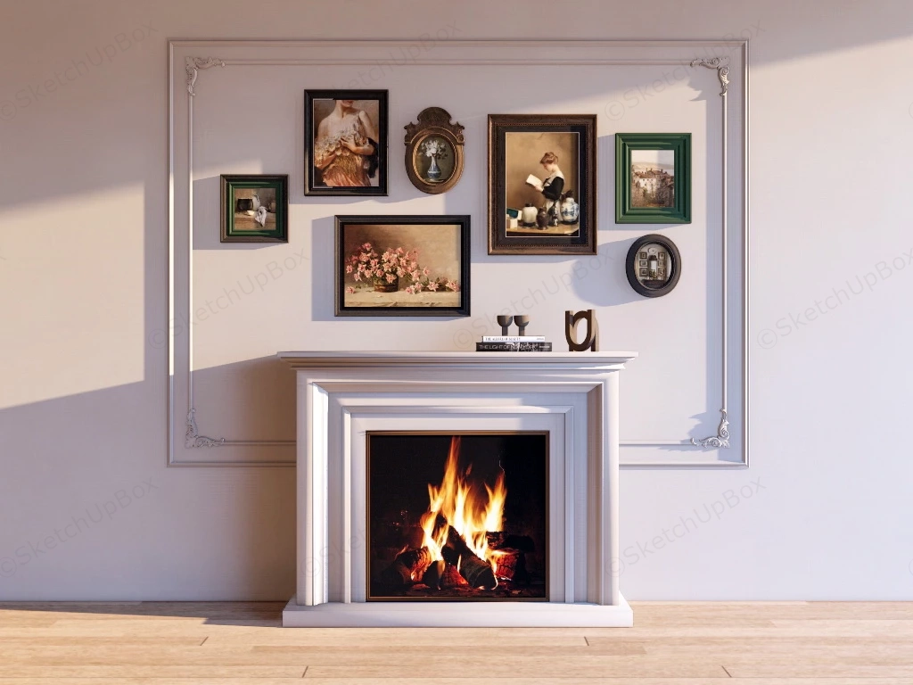 Fireplace Decor sketchup model preview - SketchupBox