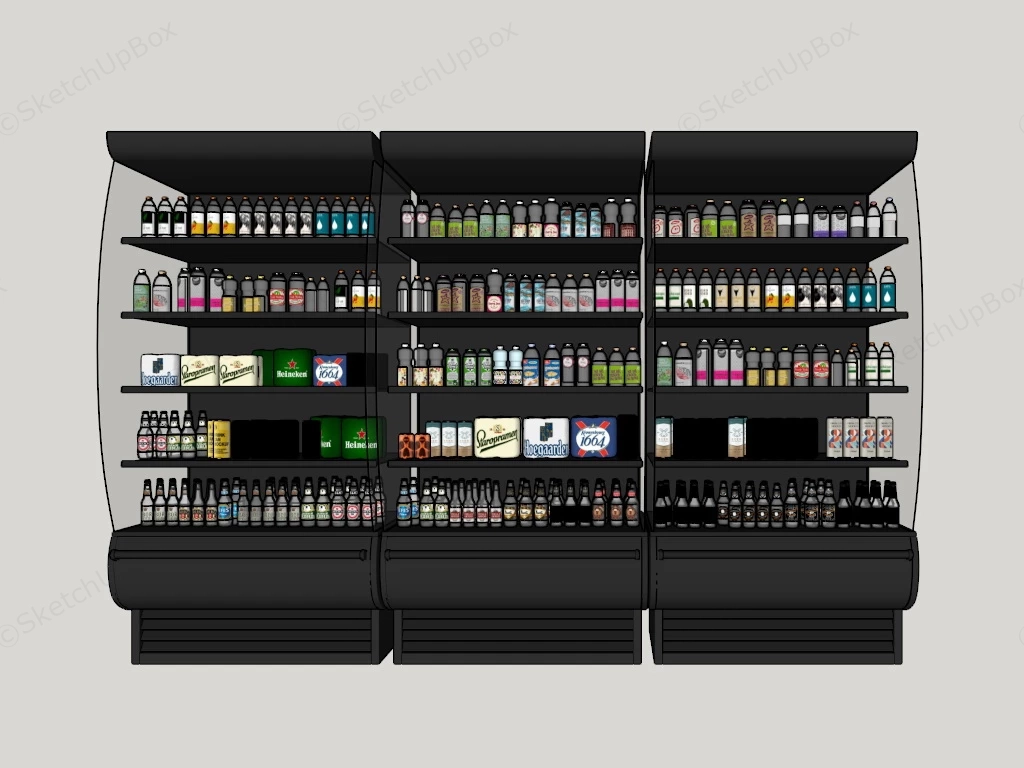 Commercial Drink Cooler sketchup model preview - SketchupBox