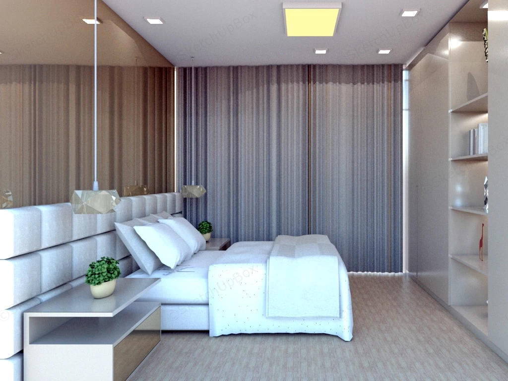 Small Bedroom Design sketchup model preview - SketchupBox