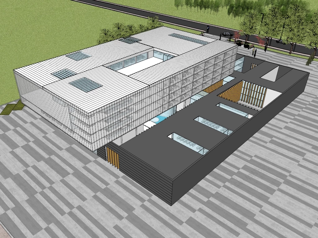 Insurance Company Building sketchup model preview - SketchupBox