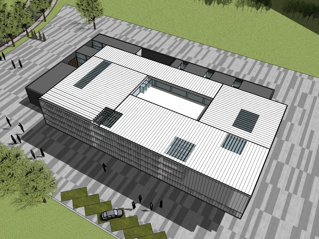 Insurance Company Building sketchup model preview - SketchupBox