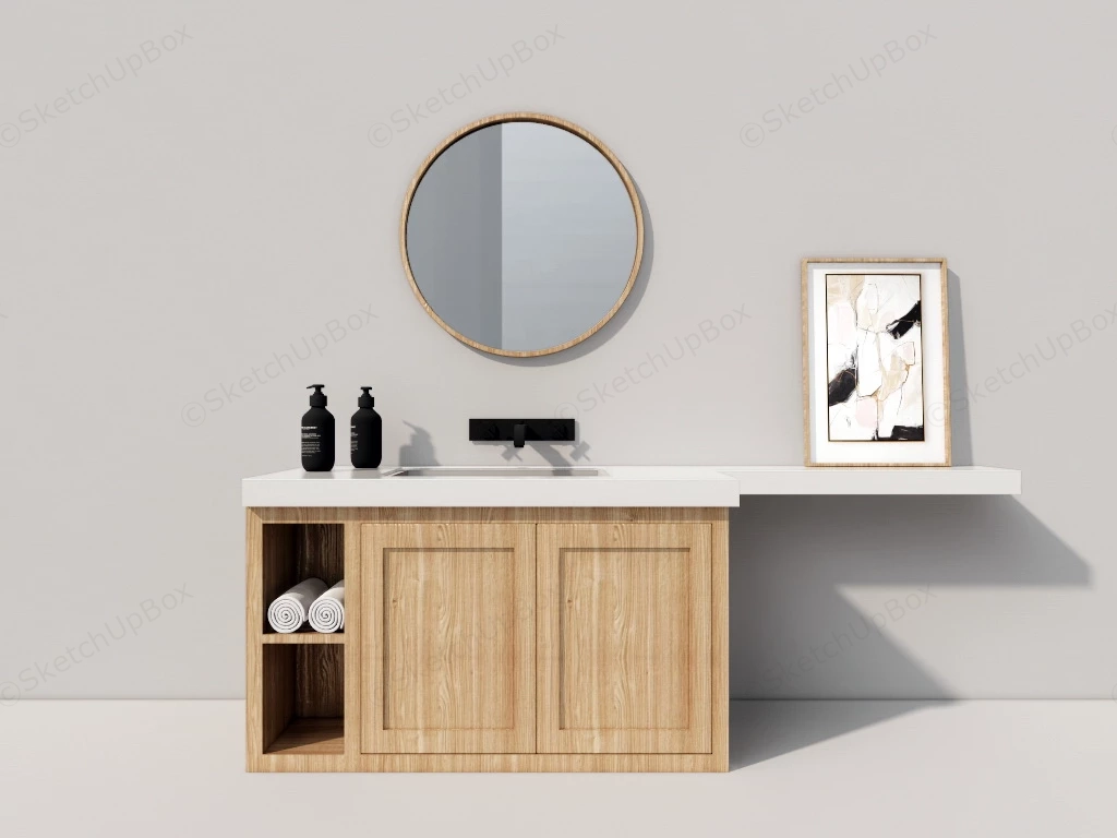 Single Bathroom Vanity sketchup model preview - SketchupBox
