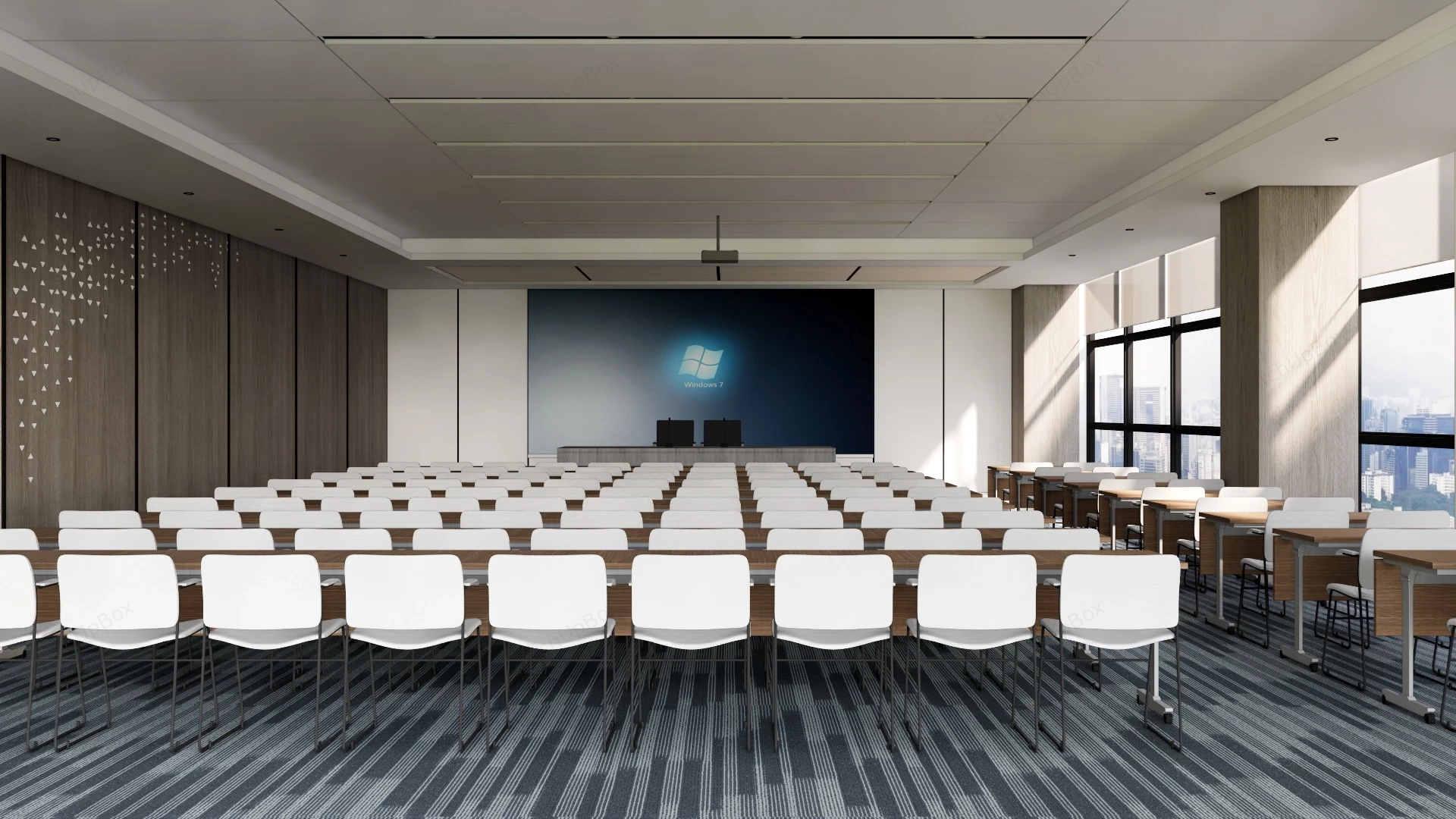 Corporate Training Room sketchup model preview - SketchupBox