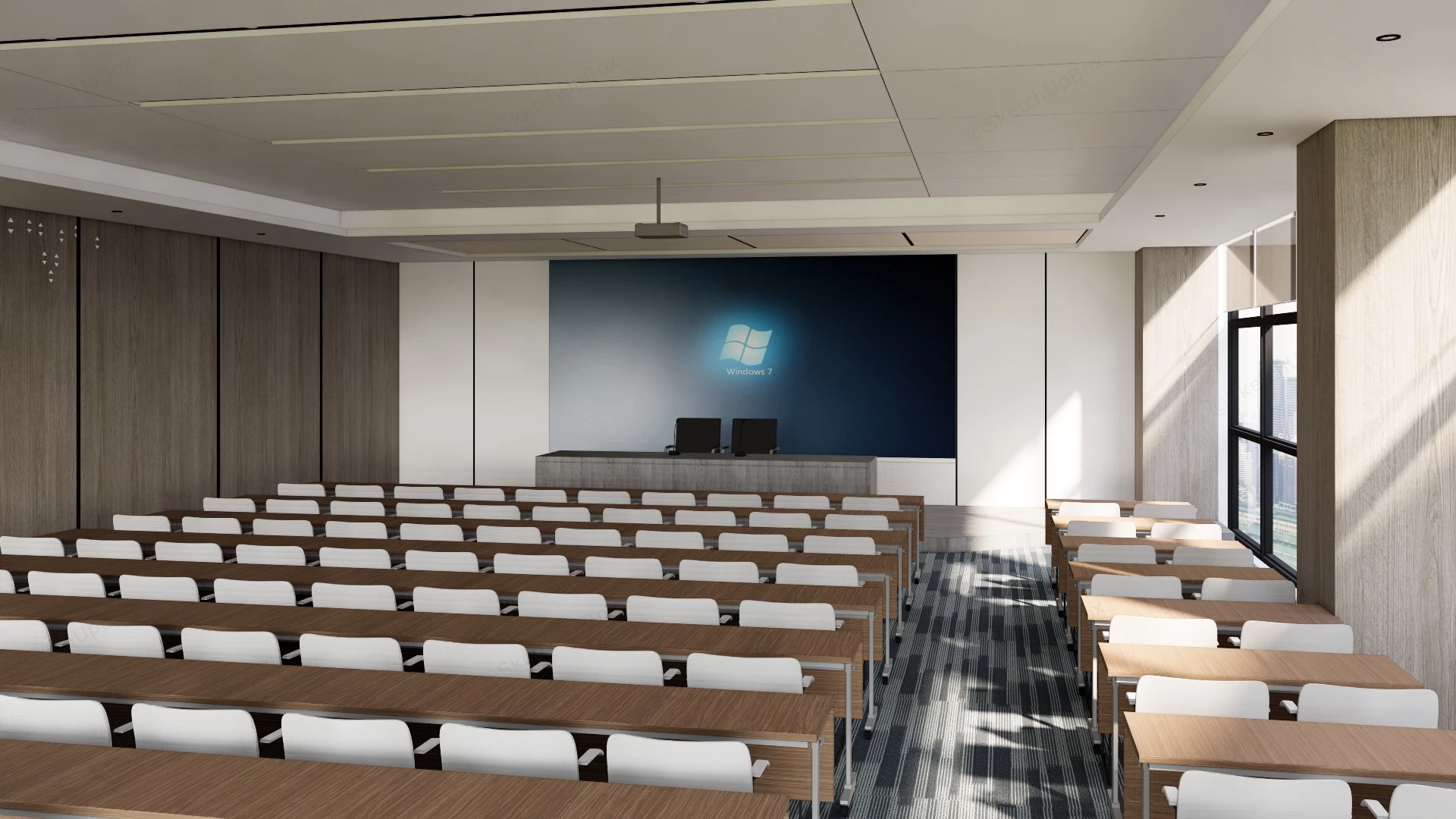 Corporate Training Room sketchup model preview - SketchupBox