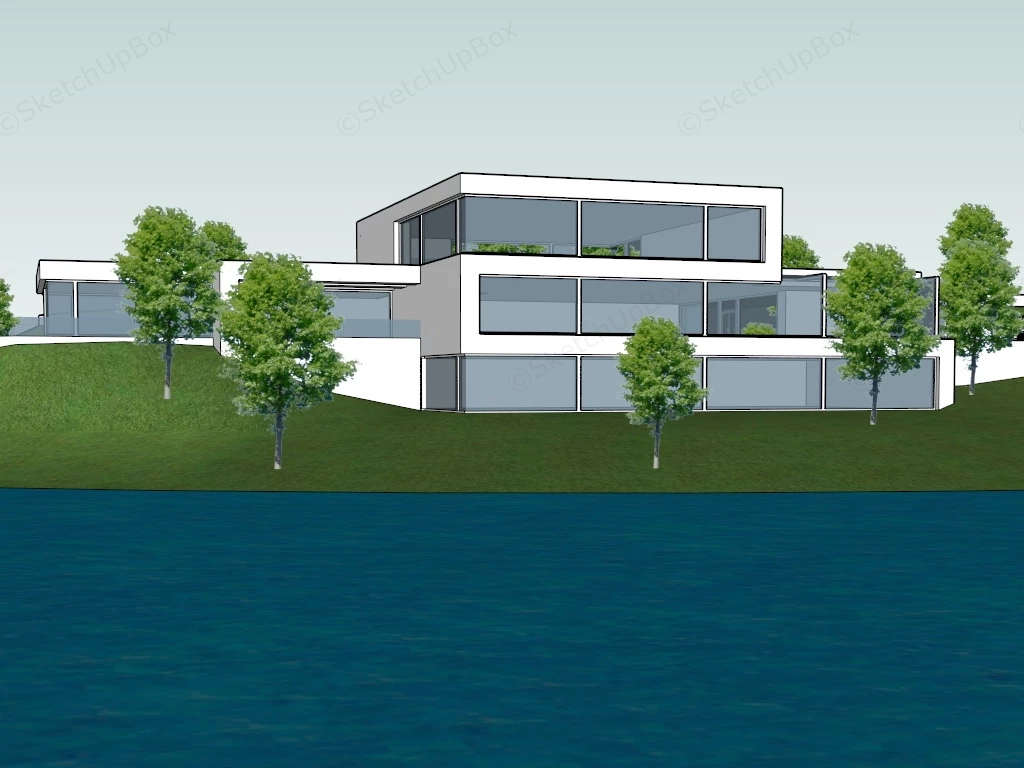 Seaside Villa sketchup model preview - SketchupBox