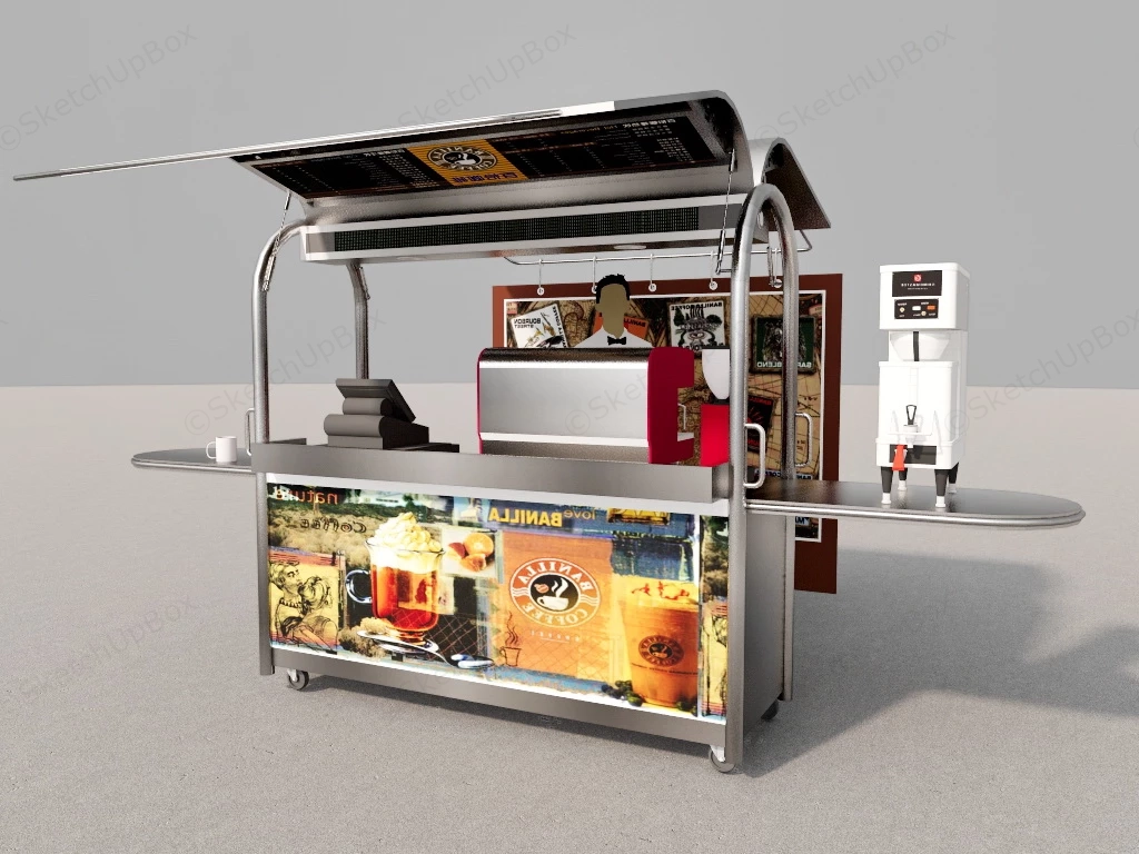 Mobile Coffee Cart sketchup model preview - SketchupBox