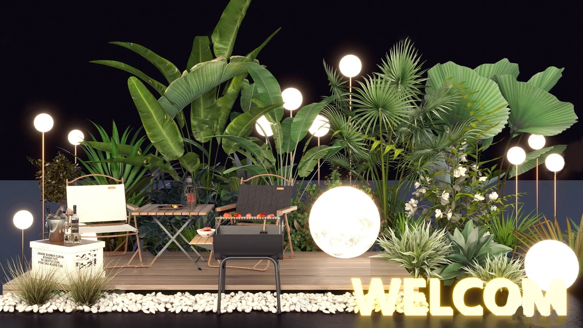 Campsite Decorating Idea sketchup model preview - SketchupBox