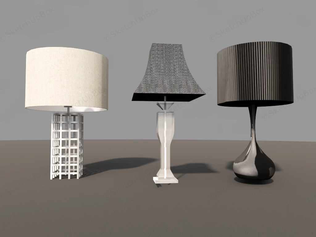 Modern Table Lamps sketchup model preview - SketchupBox