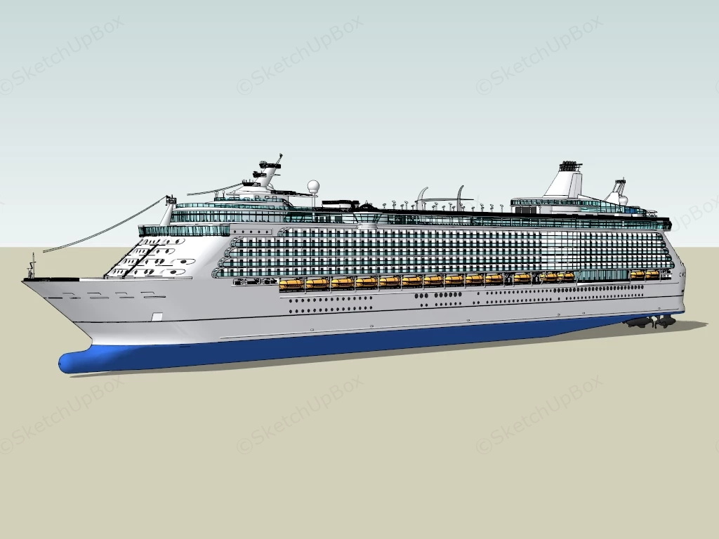 Modern Ocean Liner sketchup model preview - SketchupBox