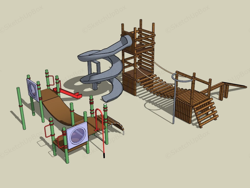 Children Playground Equipment sketchup model preview - SketchupBox