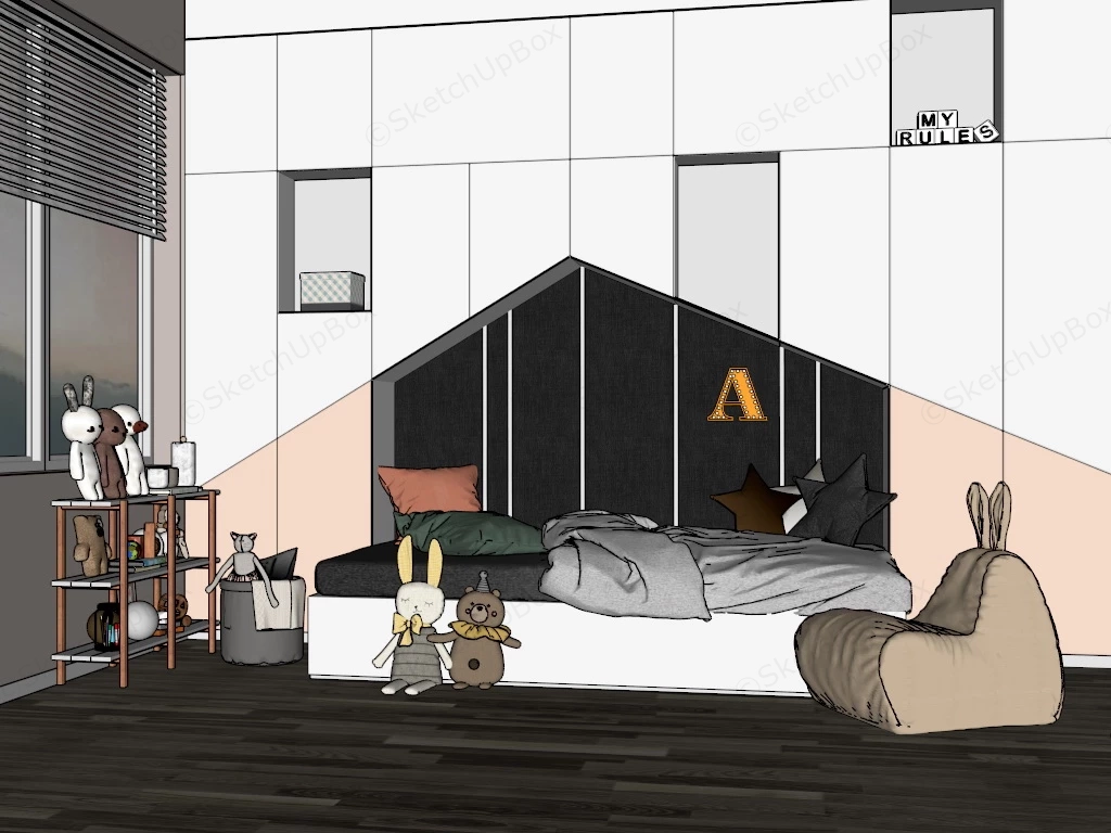 Toddler Room Decor sketchup model preview - SketchupBox