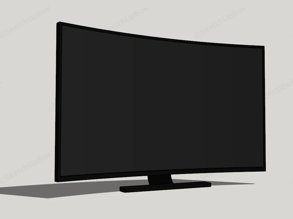 Curved Display Monitor sketchup model preview - SketchupBox