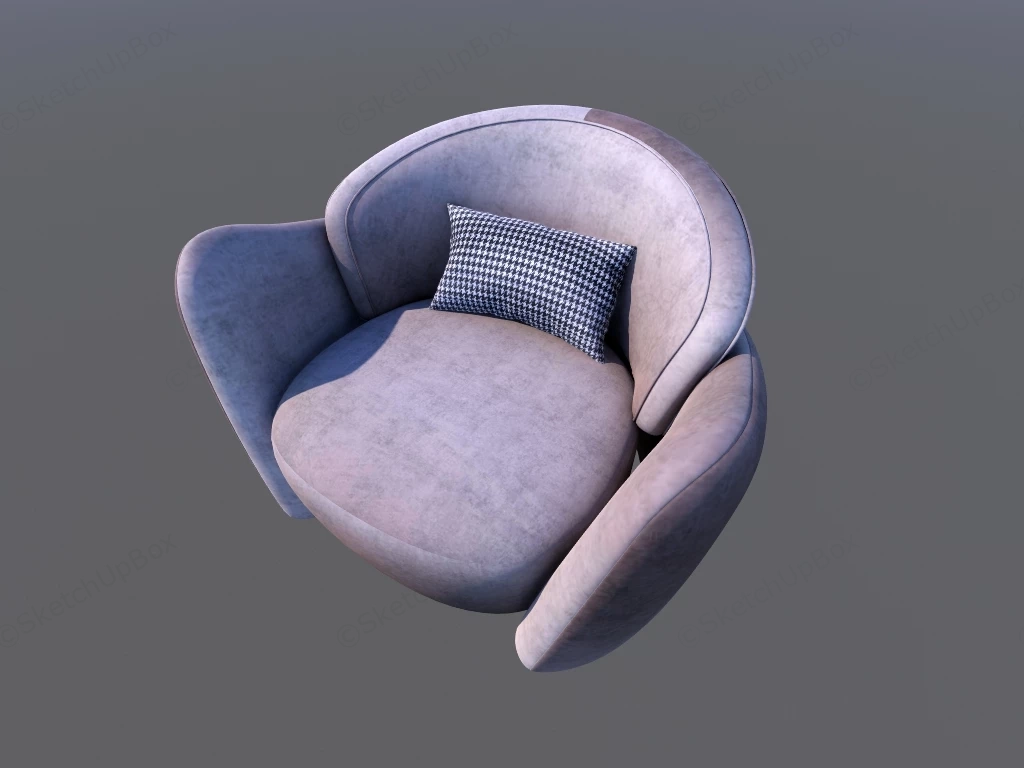 Contemporary Armchair sketchup model preview - SketchupBox