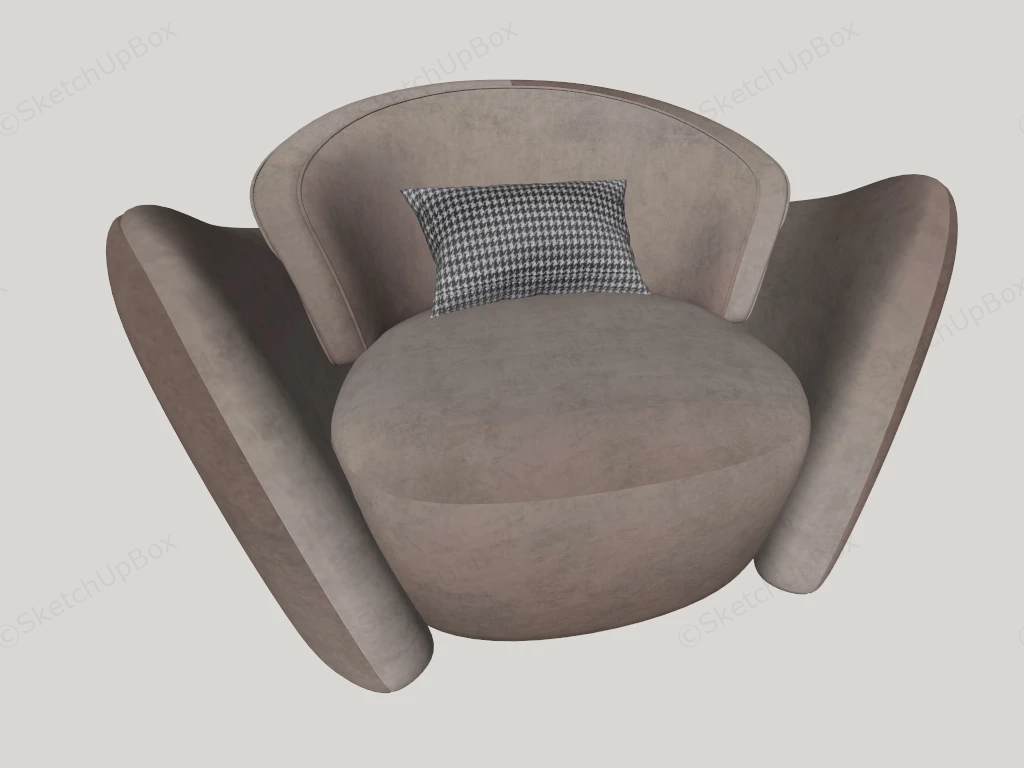 Contemporary Armchair sketchup model preview - SketchupBox