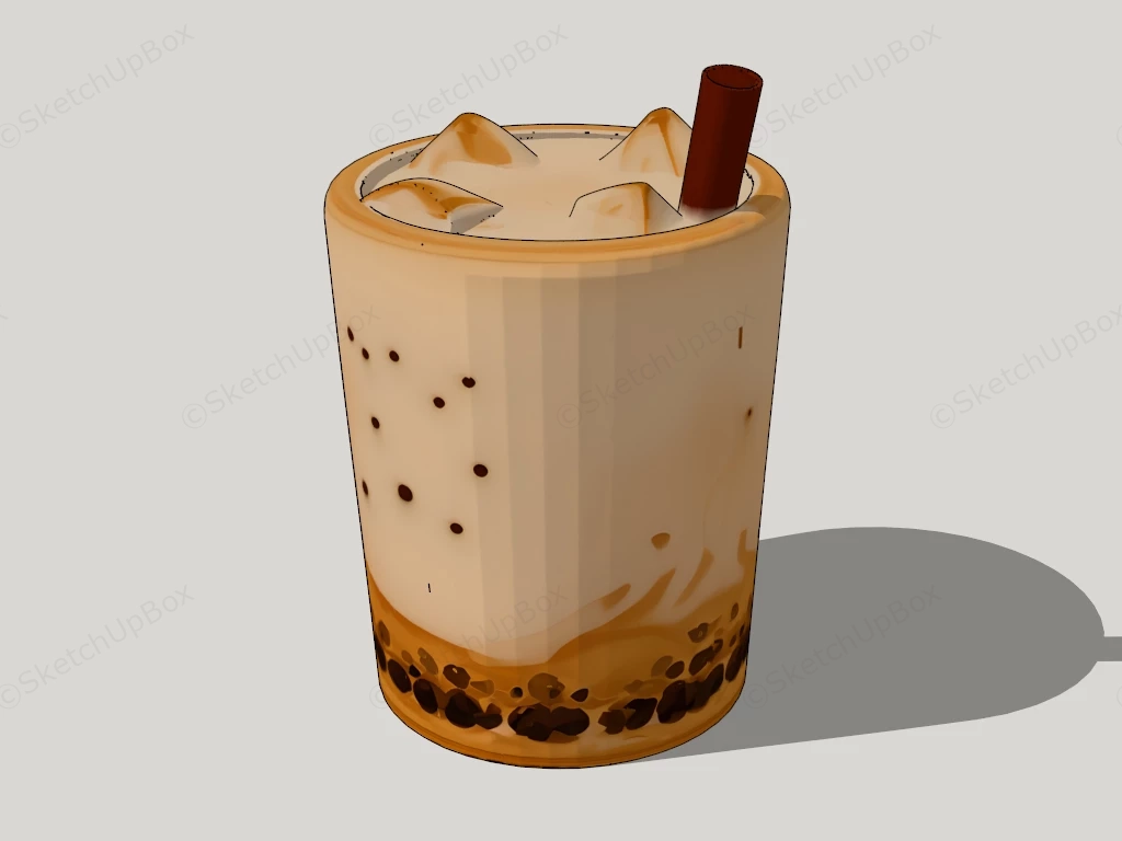 Iced Bubble Tea sketchup model preview - SketchupBox