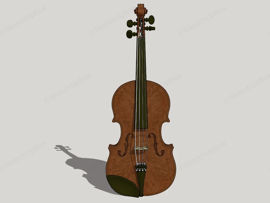 Acoustic Violin sketchup model preview - SketchupBox
