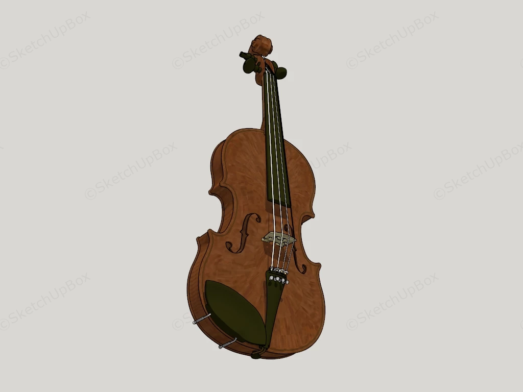 Acoustic Violin sketchup model preview - SketchupBox