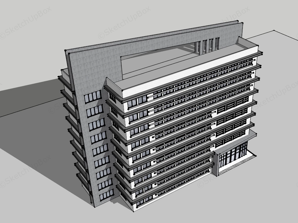 City Office Building sketchup model preview - SketchupBox