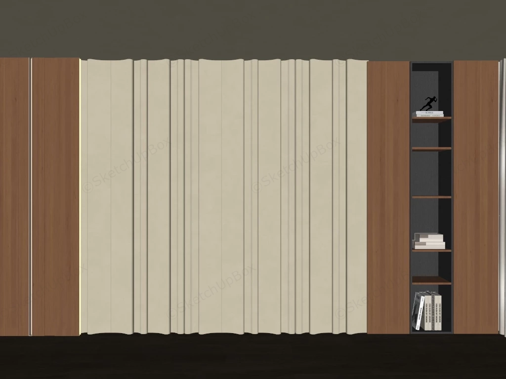 Living Room Accent Wall Design sketchup model preview - SketchupBox