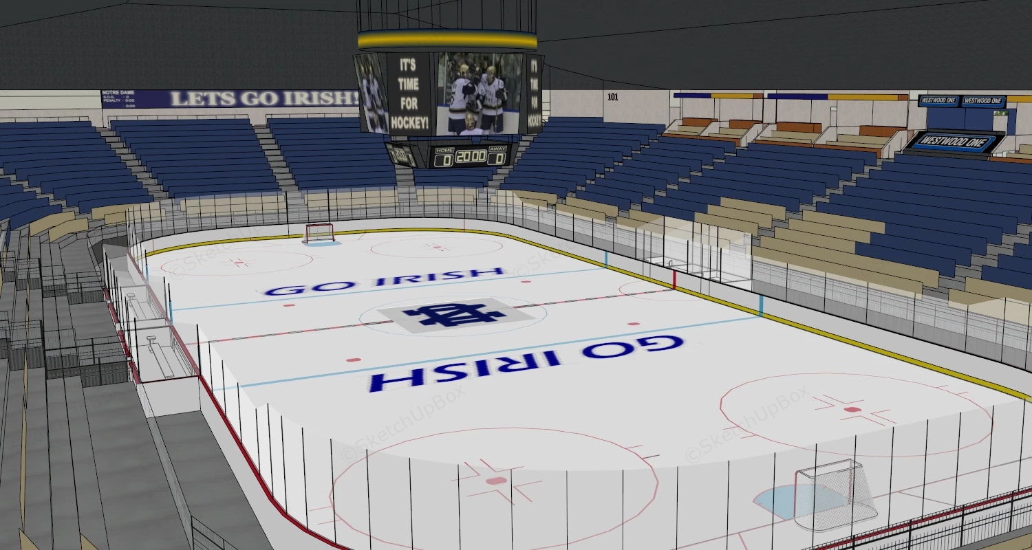 Ice Hockey Arena sketchup model preview - SketchupBox