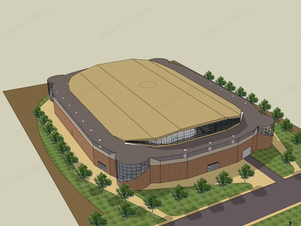 Ice Hockey Arena sketchup model preview - SketchupBox