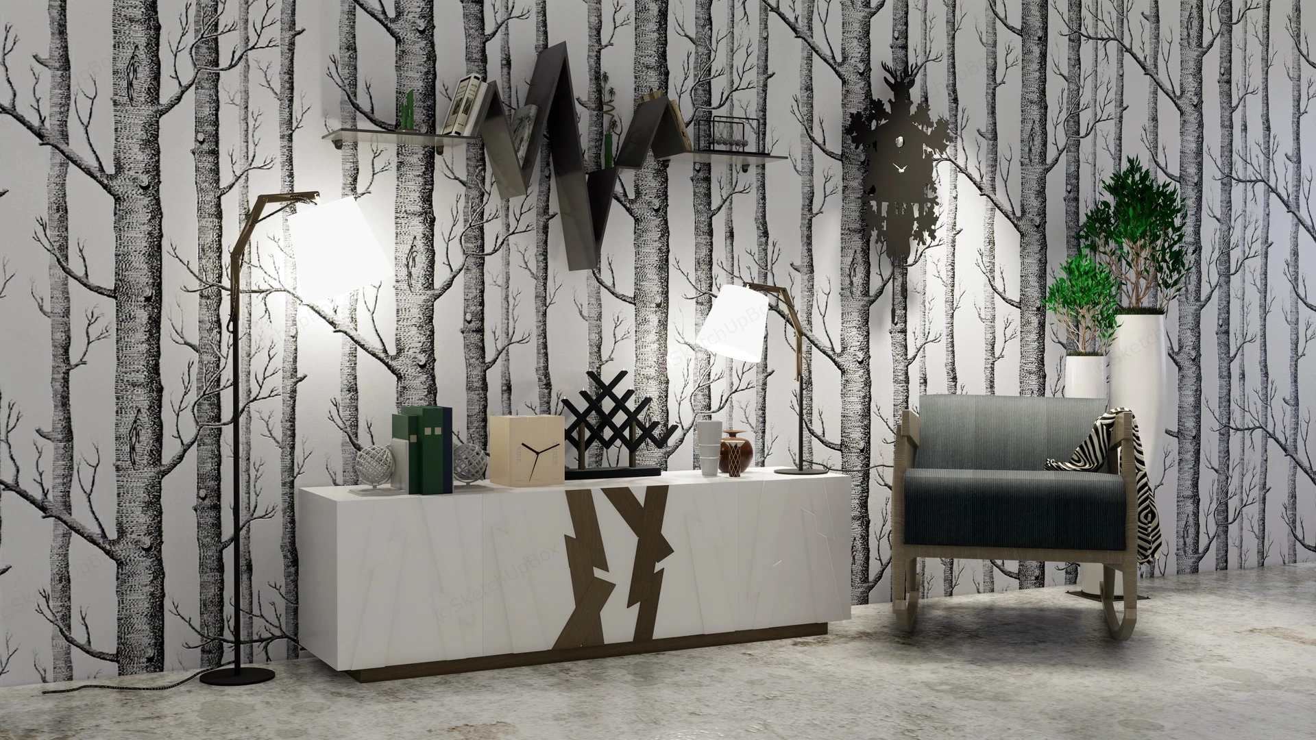 Reading Nook Design Idea sketchup model preview - SketchupBox