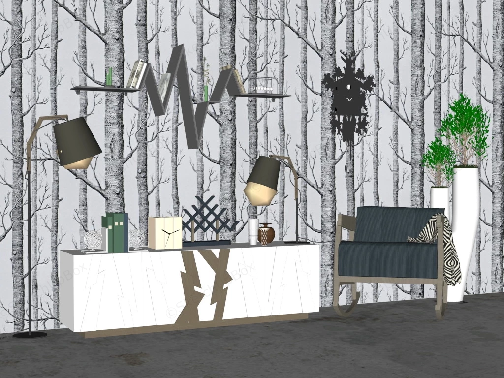 Reading Nook Design Idea sketchup model preview - SketchupBox
