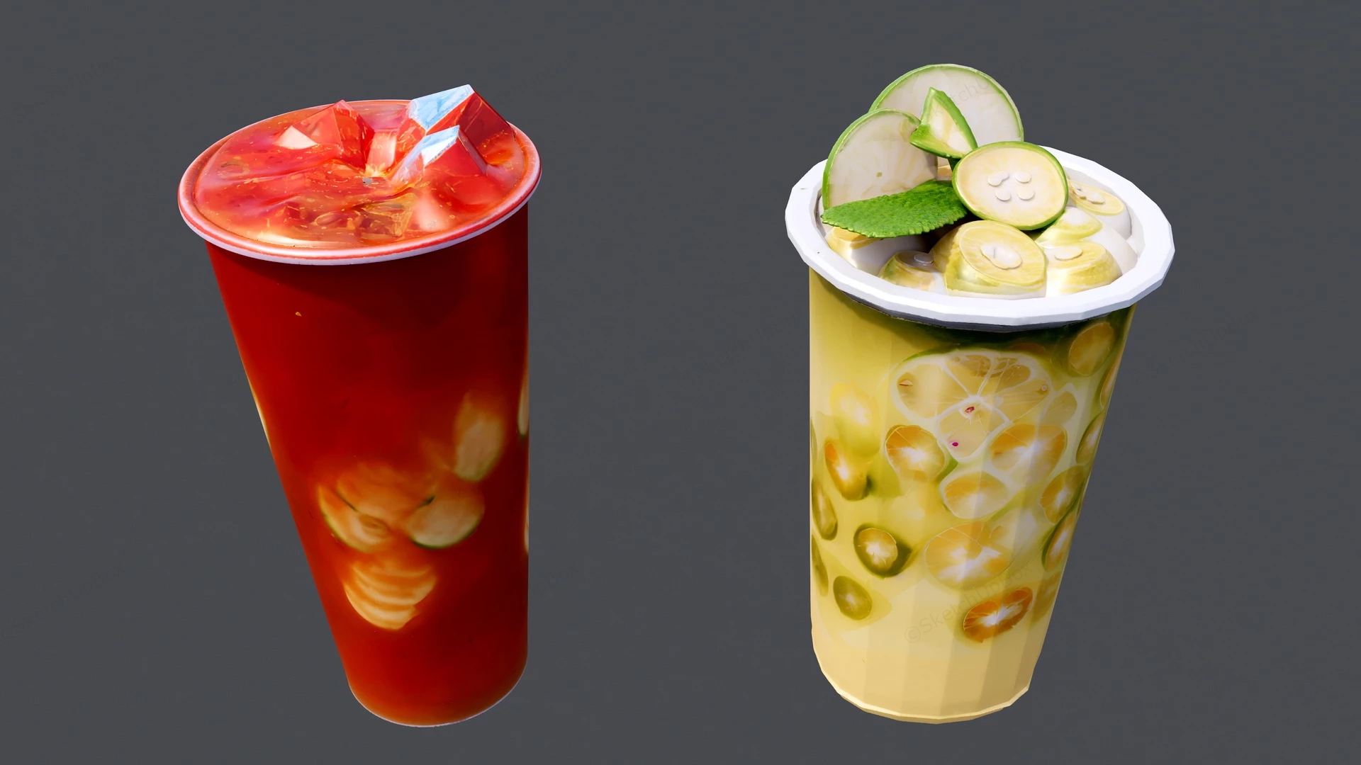 Fruit Ice Tea sketchup model preview - SketchupBox