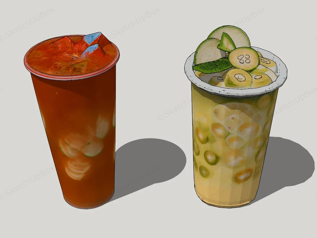 Fruit Ice Tea sketchup model preview - SketchupBox