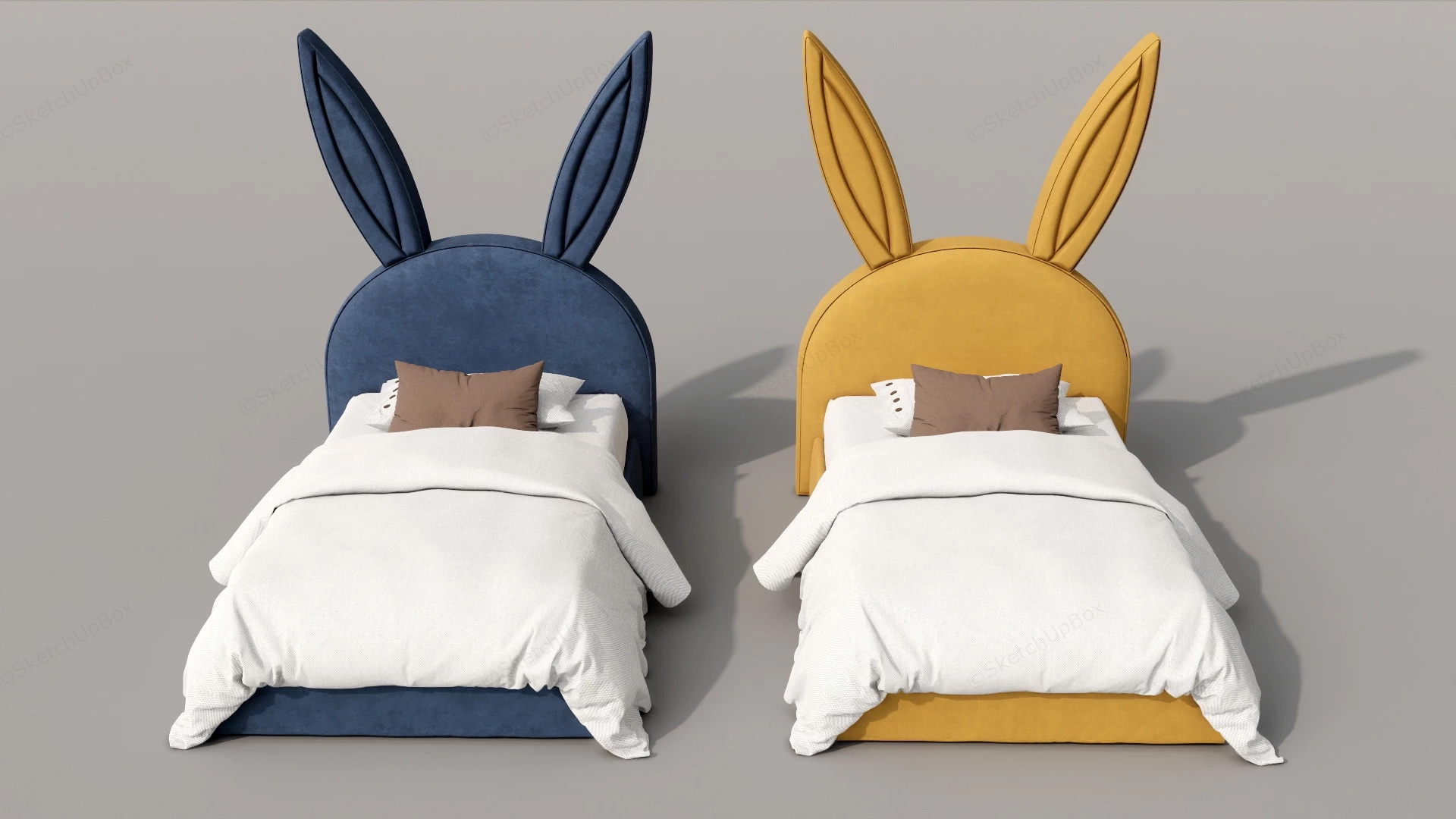 Cute Rabbit Kids Bed sketchup model preview - SketchupBox