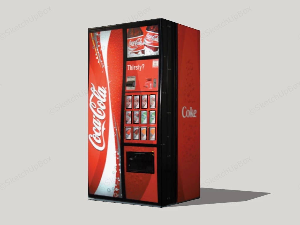 Coca Cola Vending Machine sketchup model preview - SketchupBox