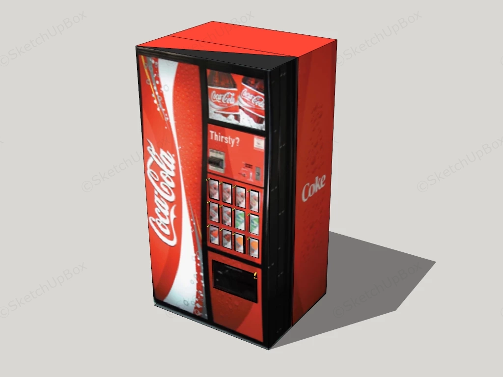Coca Cola Vending Machine sketchup model preview - SketchupBox