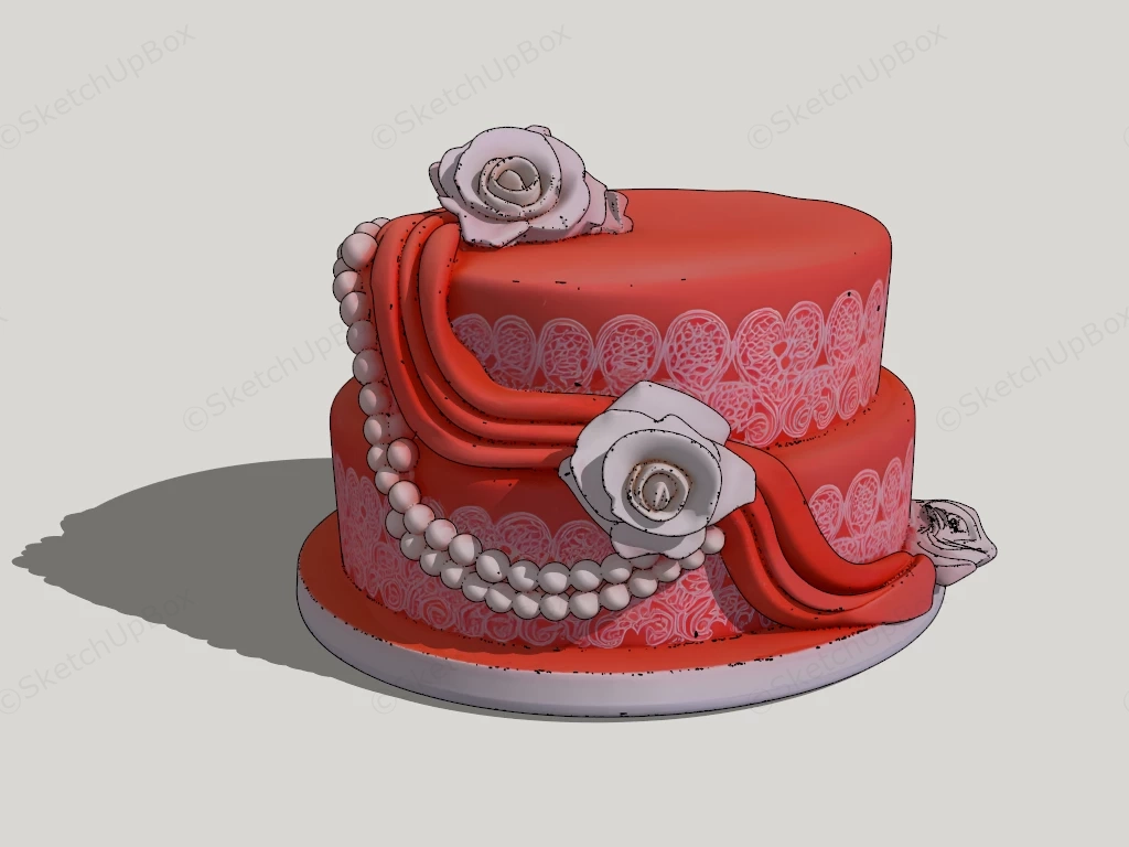 Rose Cake Design sketchup model preview - SketchupBox