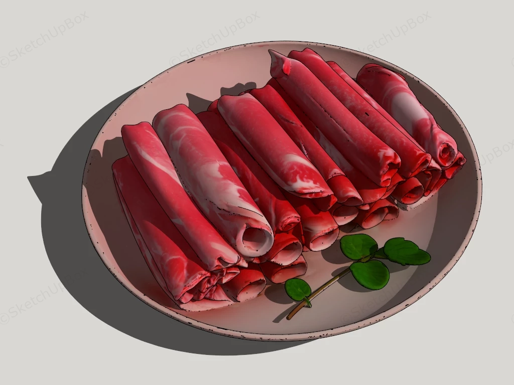 Sliced Lamb Rolls sketchup model preview - SketchupBox