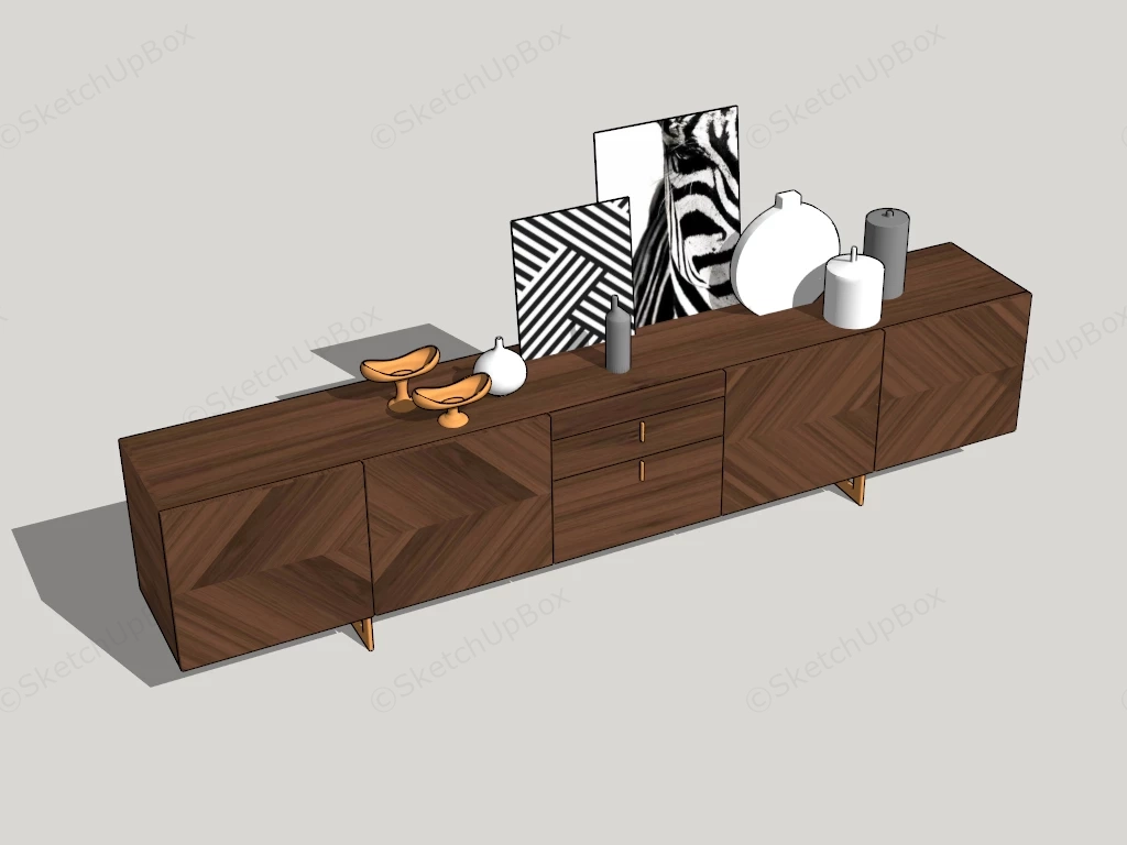 Living Room Sideboard Cabinet sketchup model preview - SketchupBox