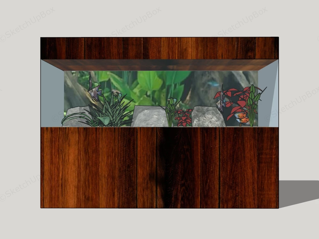 Wooden Fish Tank Stand sketchup model preview - SketchupBox