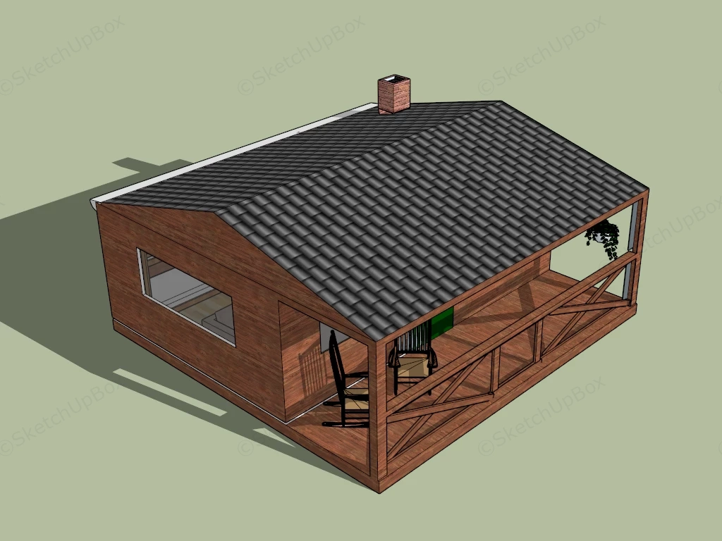 Old Small Farmhouse sketchup model preview - SketchupBox