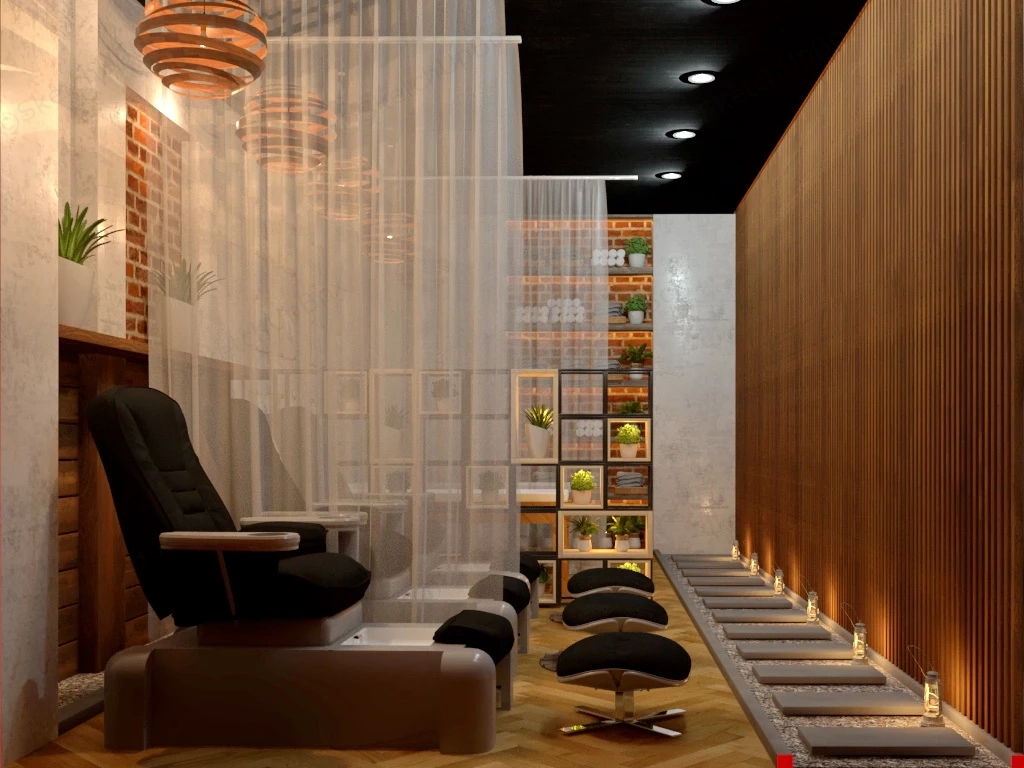Foot Spa Interior Design sketchup model preview - SketchupBox