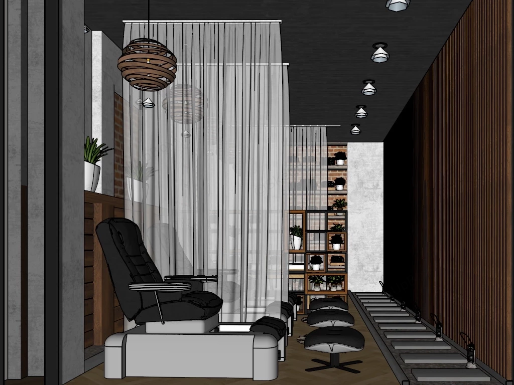 Foot Spa Interior Design sketchup model preview - SketchupBox