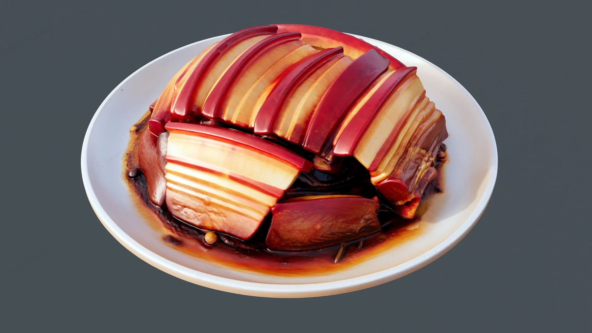 Chinese Braised Pork sketchup model preview - SketchupBox